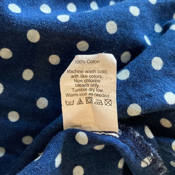 Madewell Polkadot Denim Button Down Shirt - Picture 7 of 12